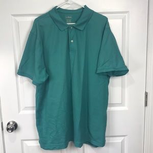Llbean aqua polo xxl